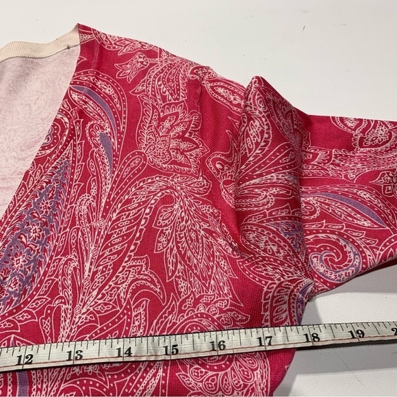 Jones New York paisley cardigan in pink women’s medium - Picture 5 of 6